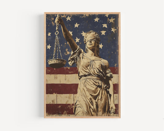 American Equality USA Wall Art Patriotic United States Poster Independence Day Abstract Home Decor Artwork