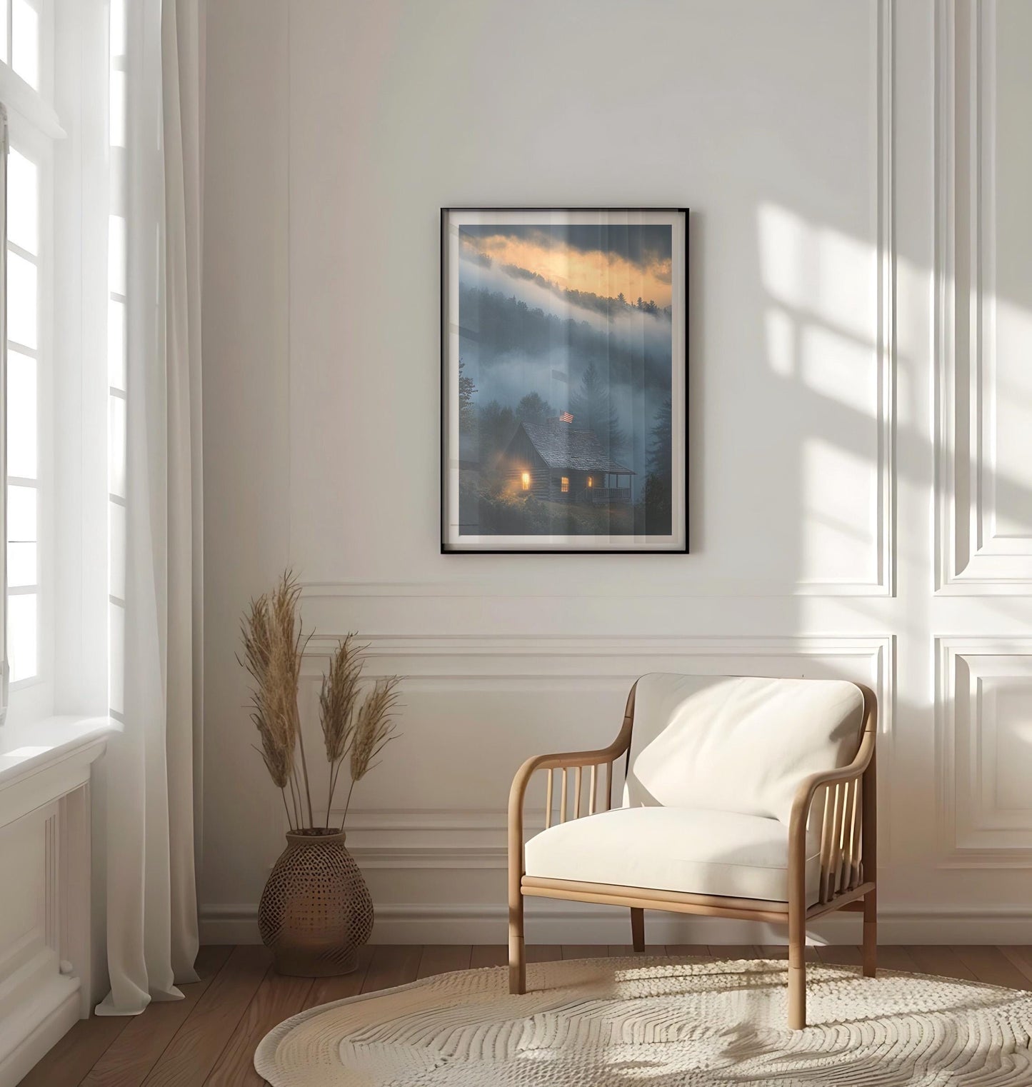 American Home Abstract USA Wall Art Patriotic United States Poster American Independence Decor