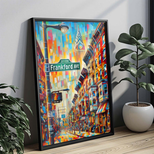 Frankford Ave Print Philadelphia Wall Art, Philly Travel Poster, Frankford Avenue Gift, Housewarming & Home Decor, Unique Philly Art Print