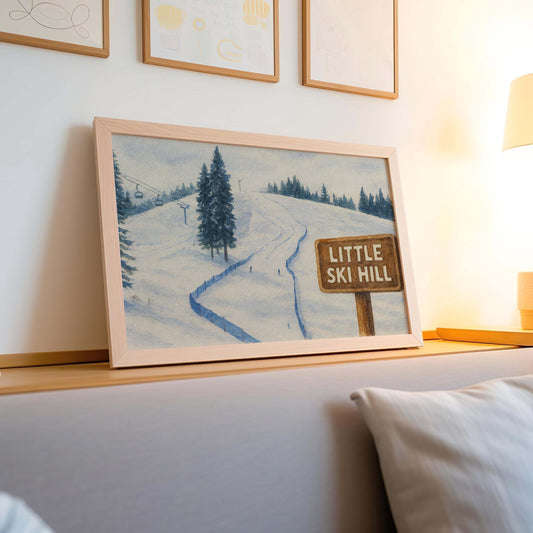 Little Ski Hill Mountain Art Print | McCall Idaho Winter Scene