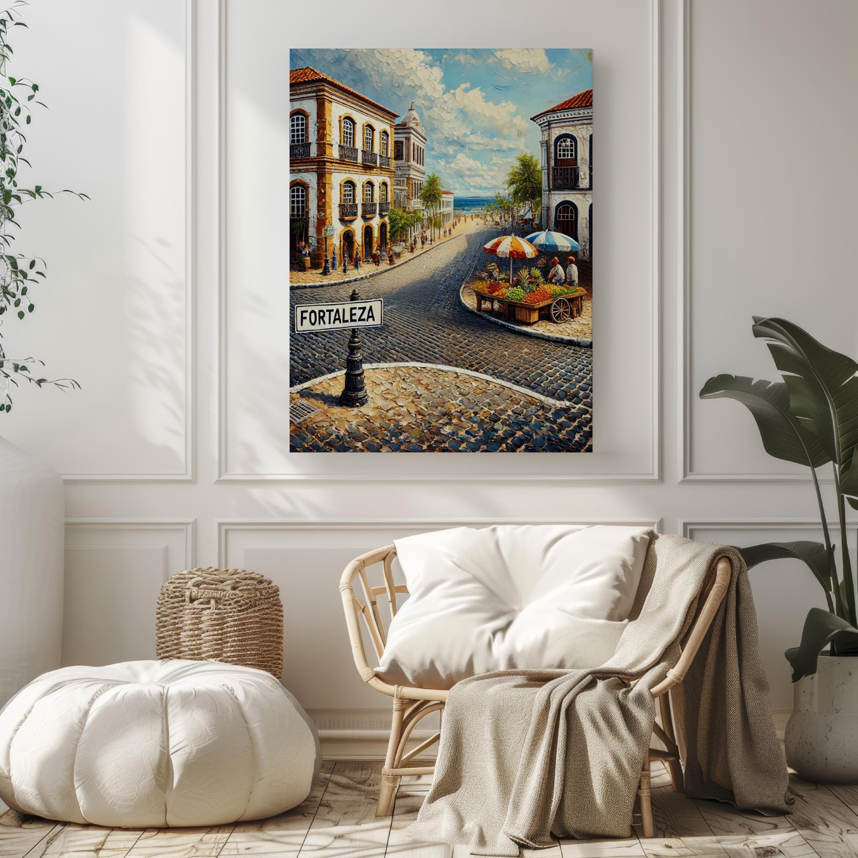 Brazil Fortaleza Wall Art Print, South American Travel Poster, Brazil Gift, Housewarming Decor, Brazil Souvenir, Brazil Travel Wall Decor