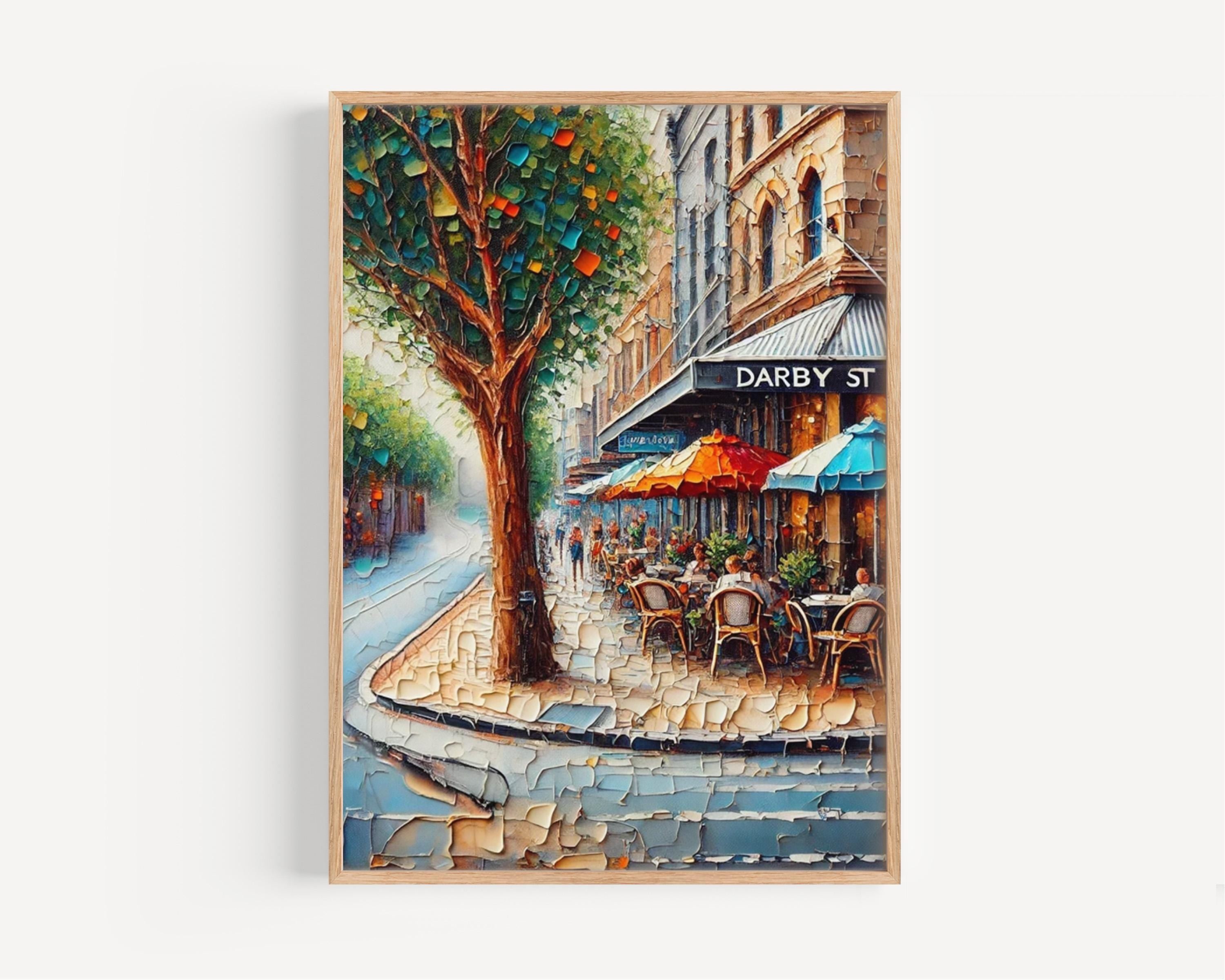 Newcastle Darby St Wall Art Travel Print Australian Decor Gift Newcastle Gift Housewarming Poster