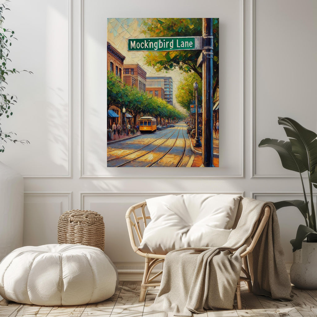 Mockingbird Lane Wall Art Modern - Dallas, Texas, USA
