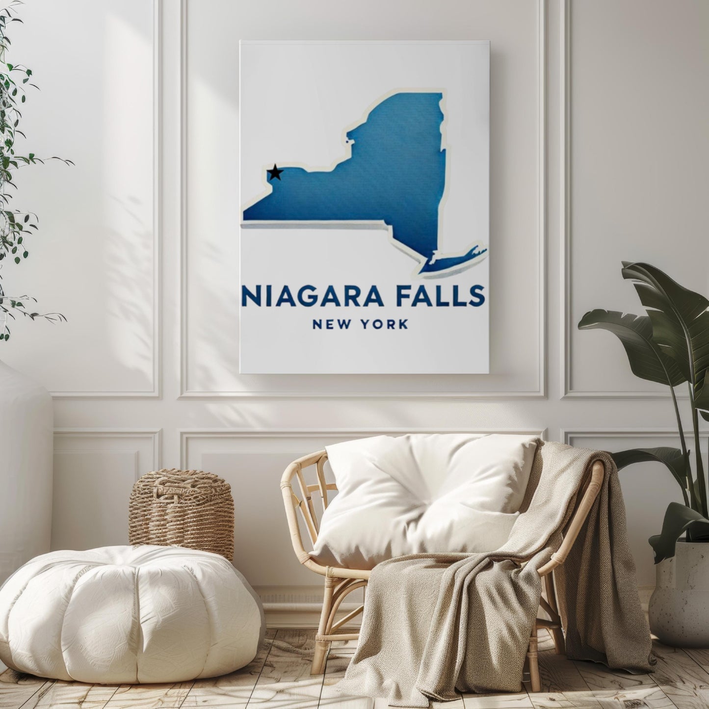 Niagara Falls Wall Art Print – New York Travel Decor, NY Gift, Housewarming & College Room Decoration