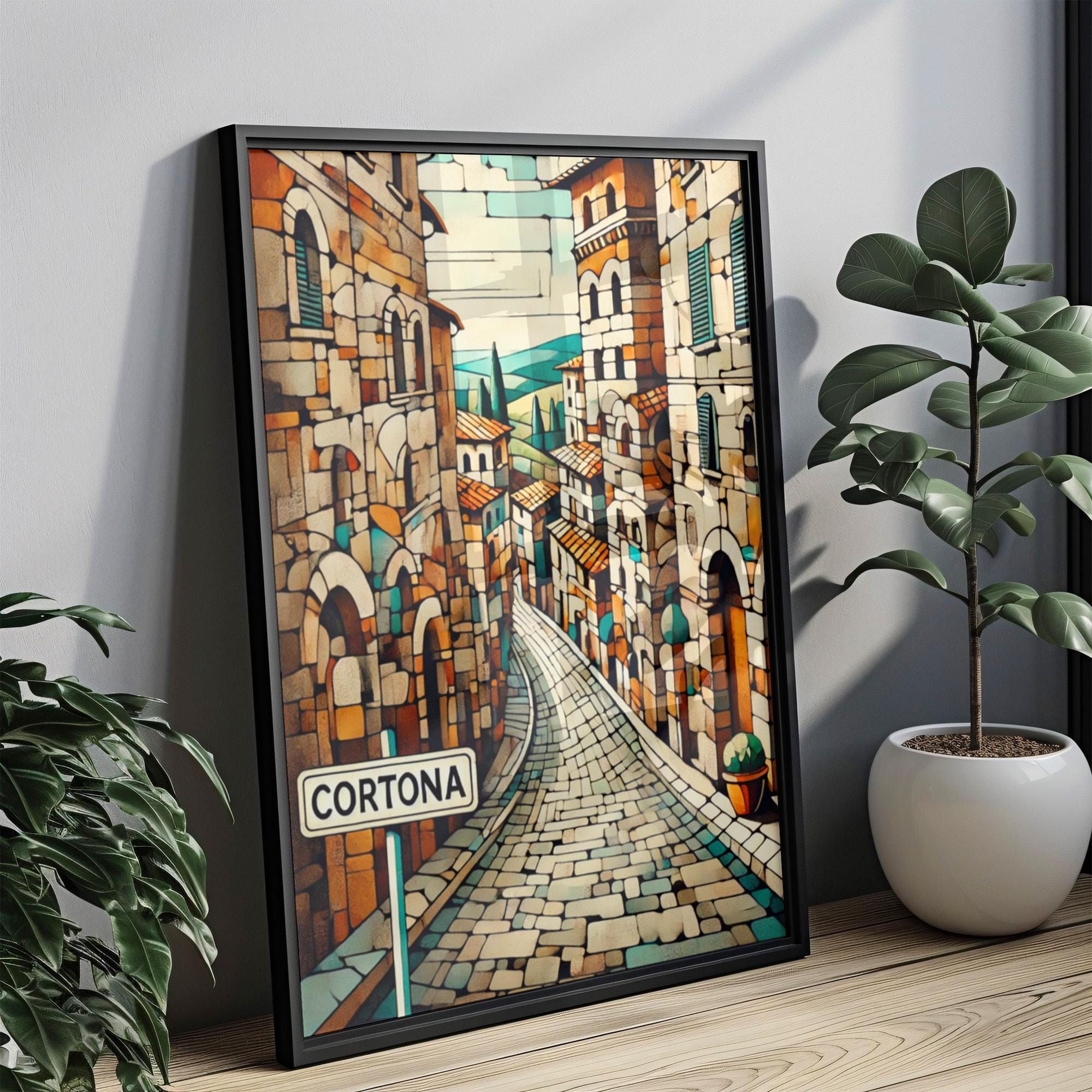 Cortona Print Vintage - Cortona, Italy
