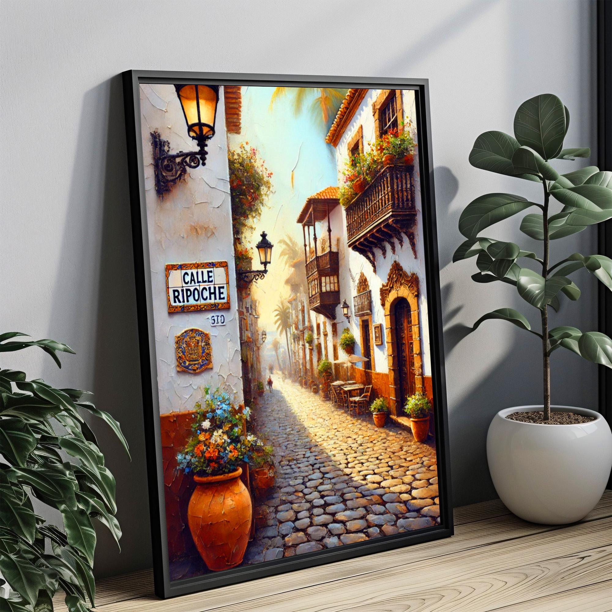 Calle Ripoche Street Sign Print: Las Palmas Canary Islands Travel Poster