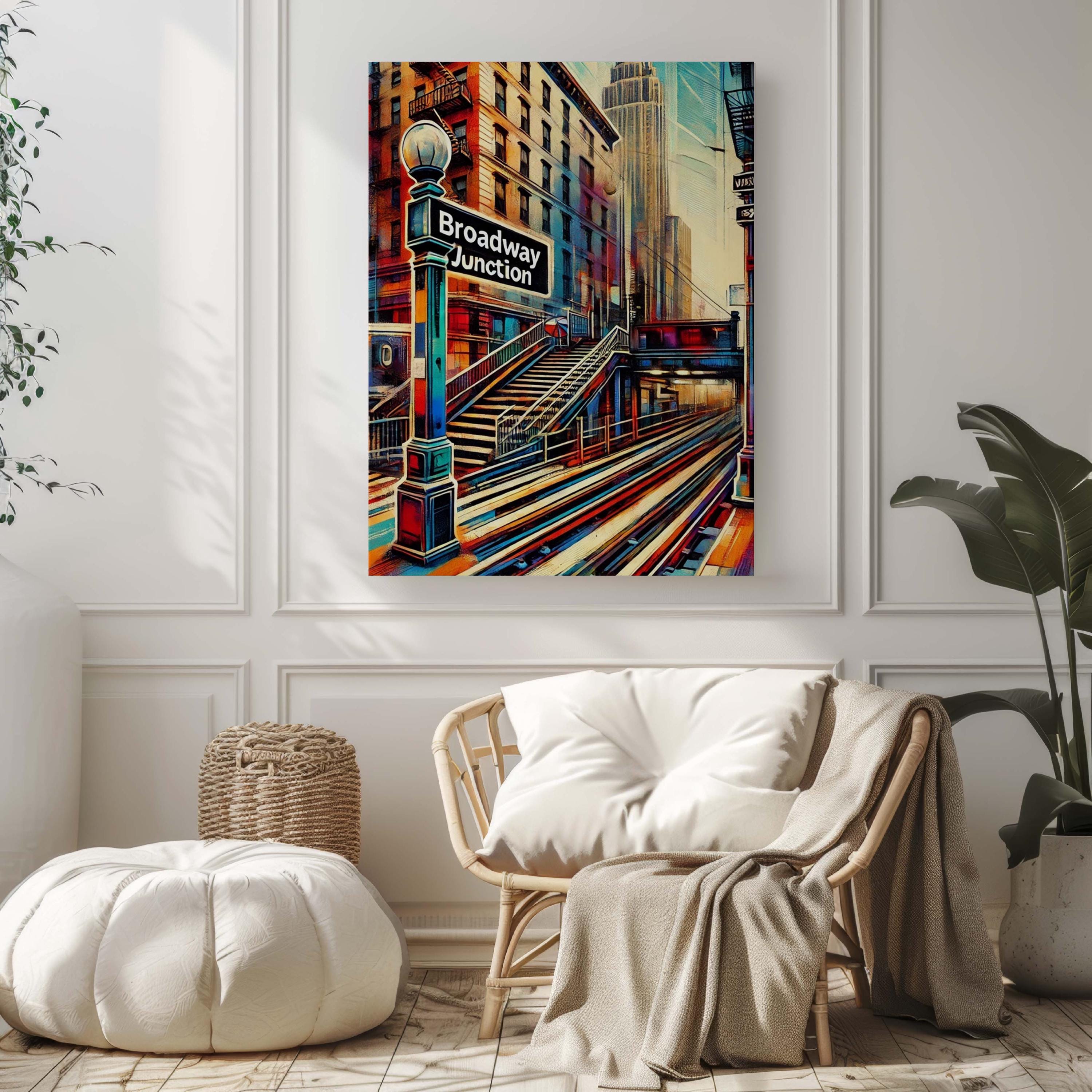Broadway Junction Wall Art, Manhattan Travel Print, NYC Poster, New York City Home Decor, Broadway Junction Gift, Housewarming Art Print