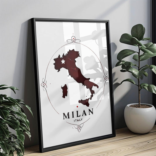 Italy Milan Wall Art Print - Travel Home Decor, Italy Gift, College Dorm Room Artwork, Housewarming Present