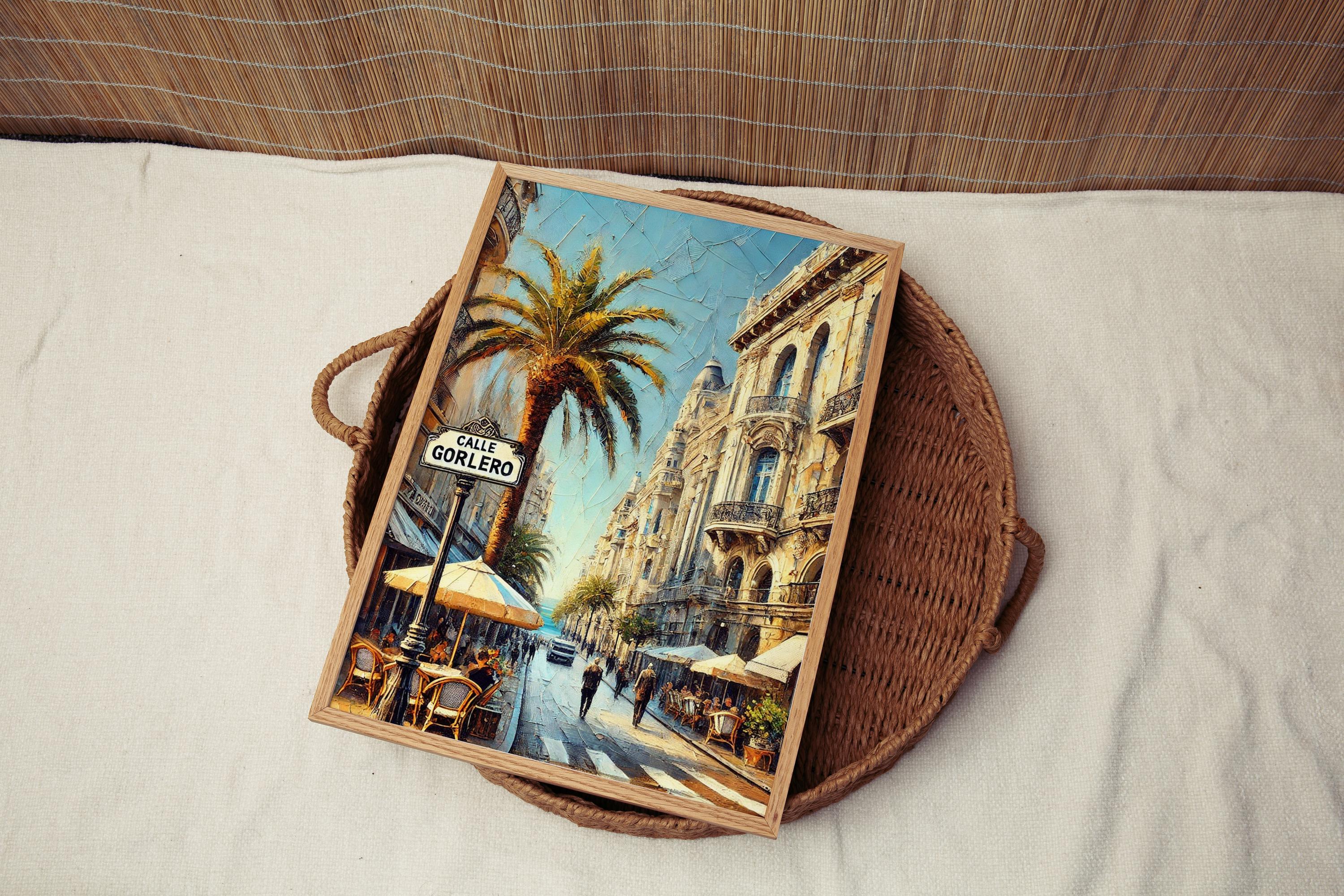 Calle Gorlero Street Sign Print: Punta del Este Uruguay Travel Poster