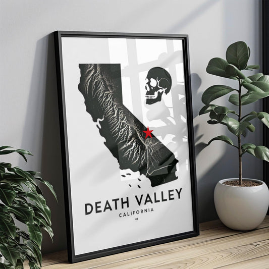 Death Valley Wall Art Print, California Travel Decor, Housewarming Gift, College Dorm Art, Desert Landscape Home Decor, CA Wall Poster