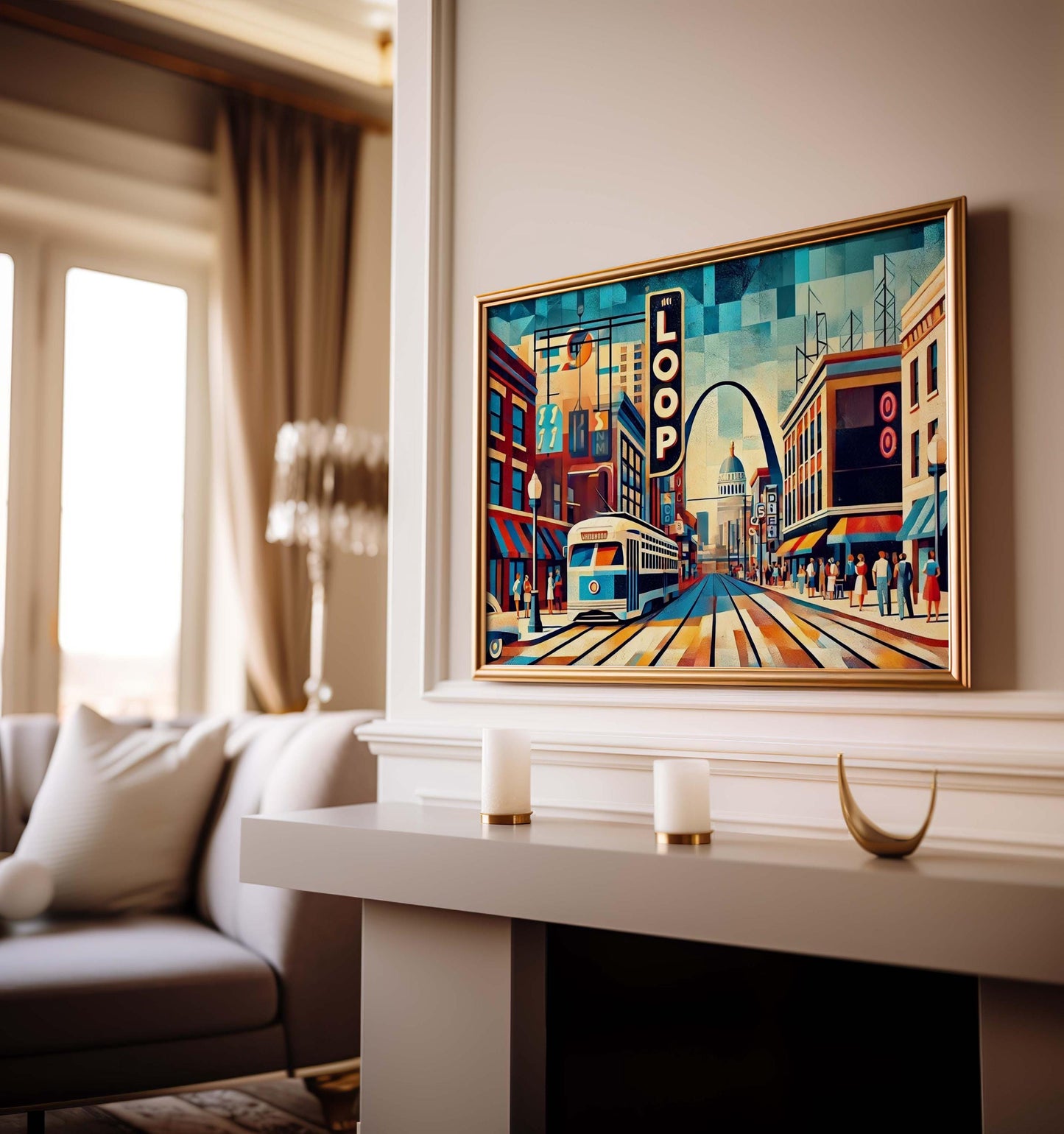 The Loop Print St. Louis Wall Art Travel Poster Missouri Gift Housewarming Decor City Map Illustration