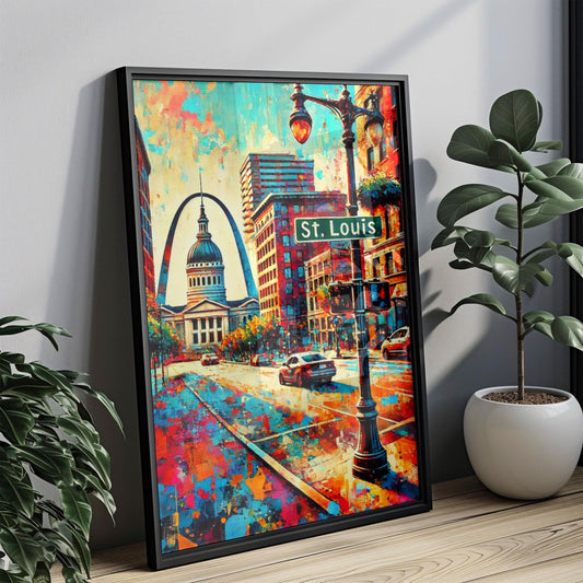 Art St Louis Wall Print, Missouri Travel Poster, USA Decor, Housewarming Gift, Unique Missouri Art, St Louis Home Wall Decor