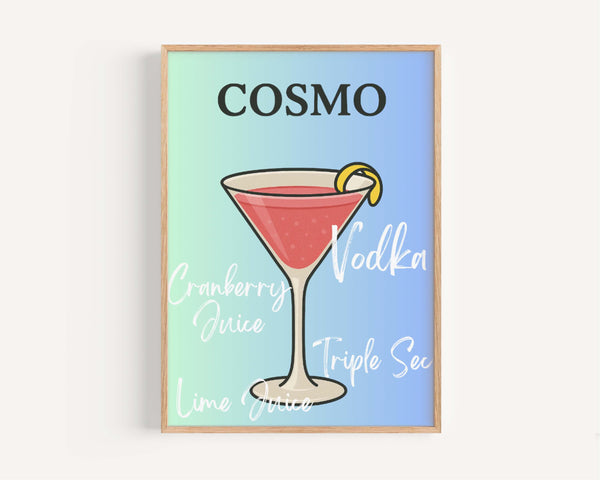 Cosmo Cocktail Print Modern