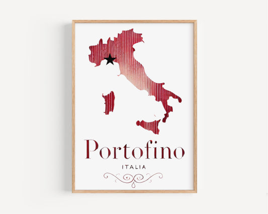 Italy Wall Art Portofino Print Travel Home Decor Italy Gift Housewarming College Dorm Artwork