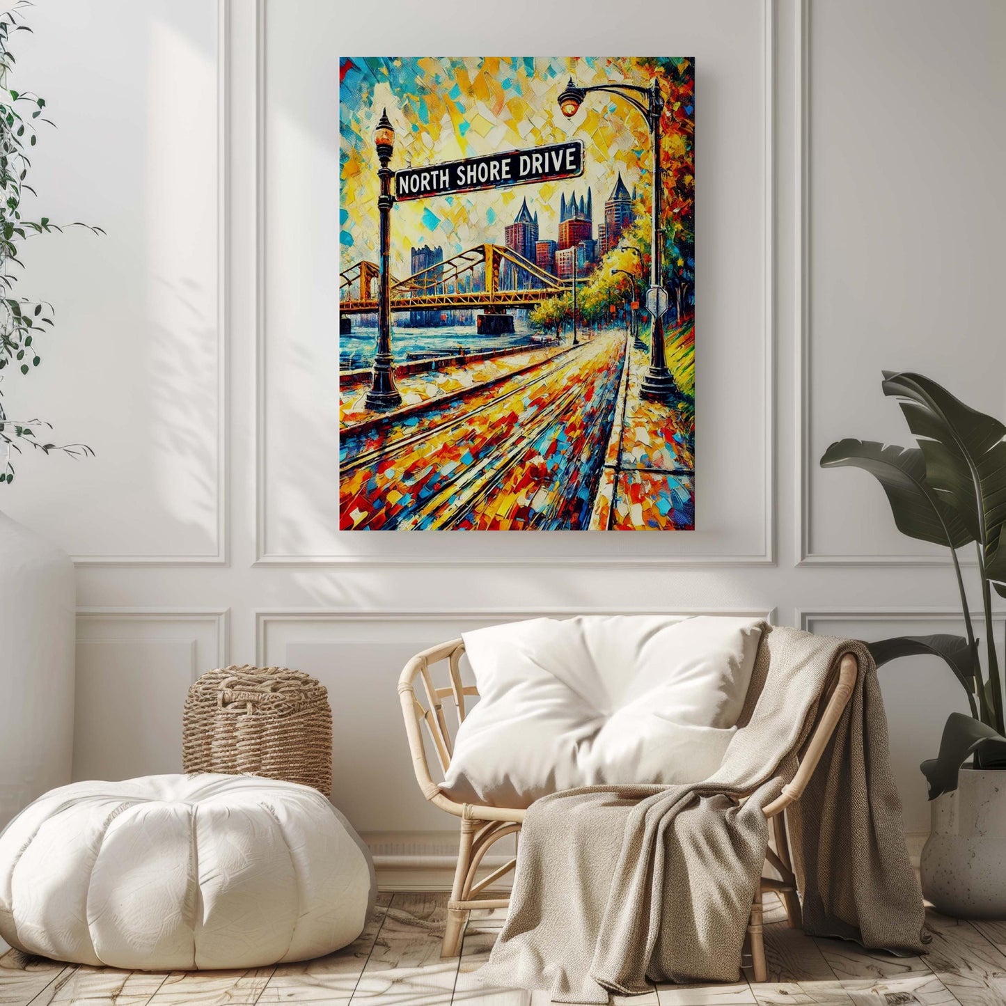 North Shore Drive Wall Art - Pittsburgh Travel Print, PA Art Poster, Housewarming & Gift Decor, North Shore Drive Print