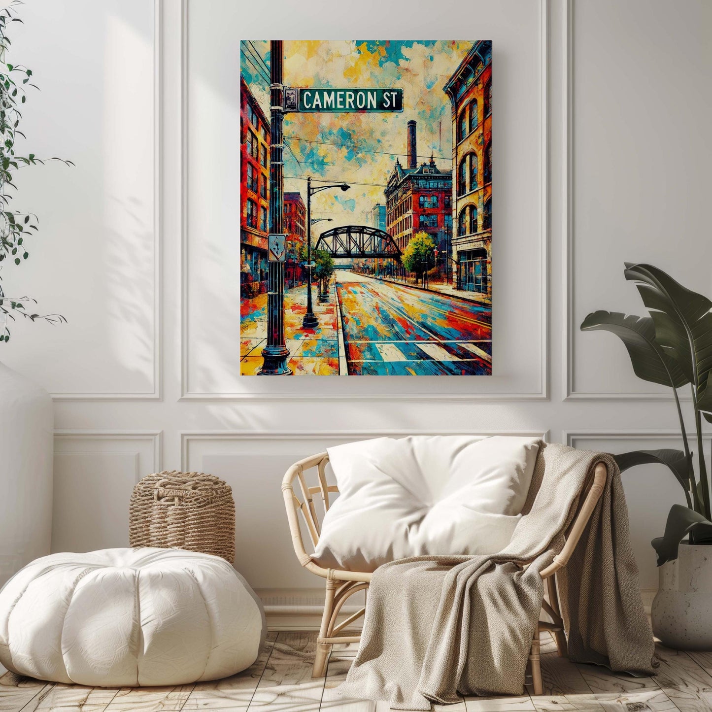Cameron St Print Harrisburg Wall Art Pennsylvania Travel Poster Housewarming Gift Local Cityscape Decor