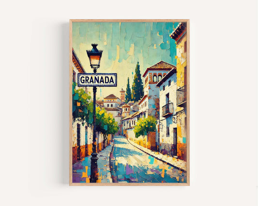 Granada Art Print - Spain City Wall Art, Travel Poster, European Artwork, Housewarming Gift, Granada Travel Decor