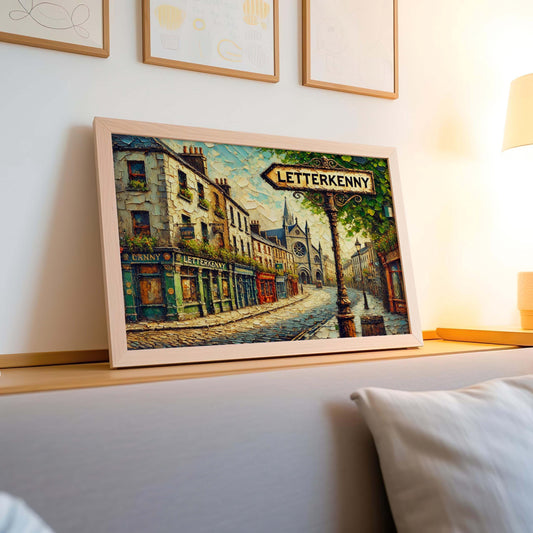 Letterkenny Art Ireland Wall Art Print - Travel Poster, City Gift & Housewarming Decor, Letterkenny Print for Home or Office