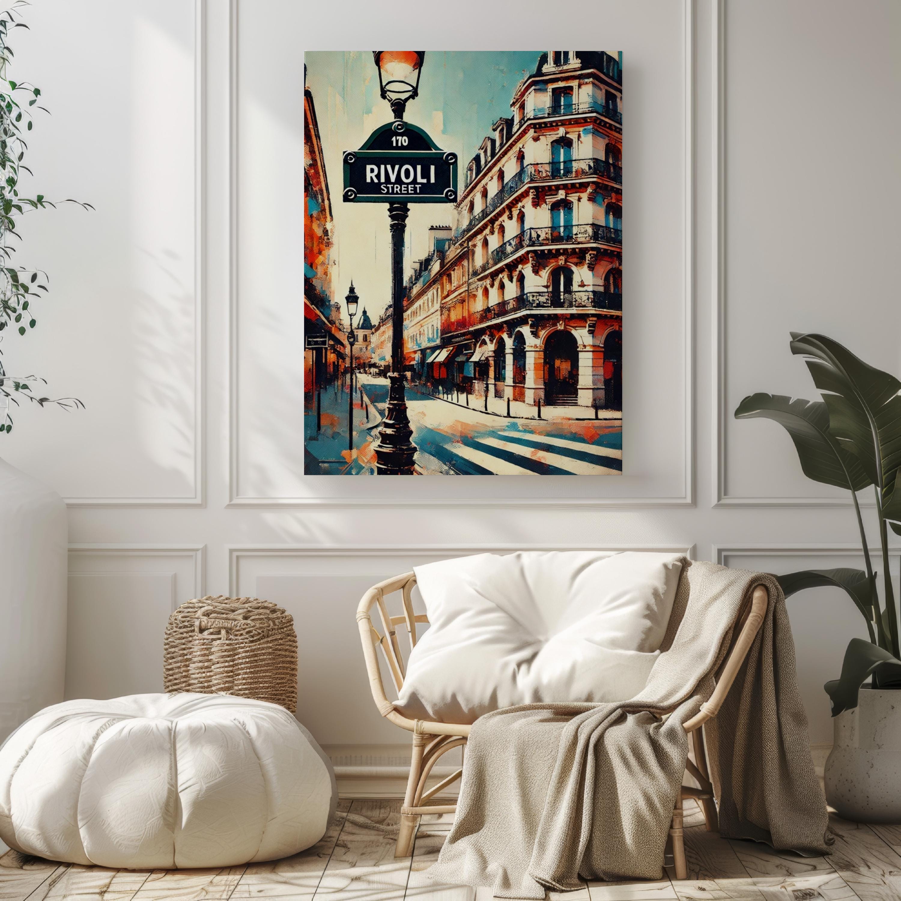 Rue De Rivoli Print Vintage - Paris, France