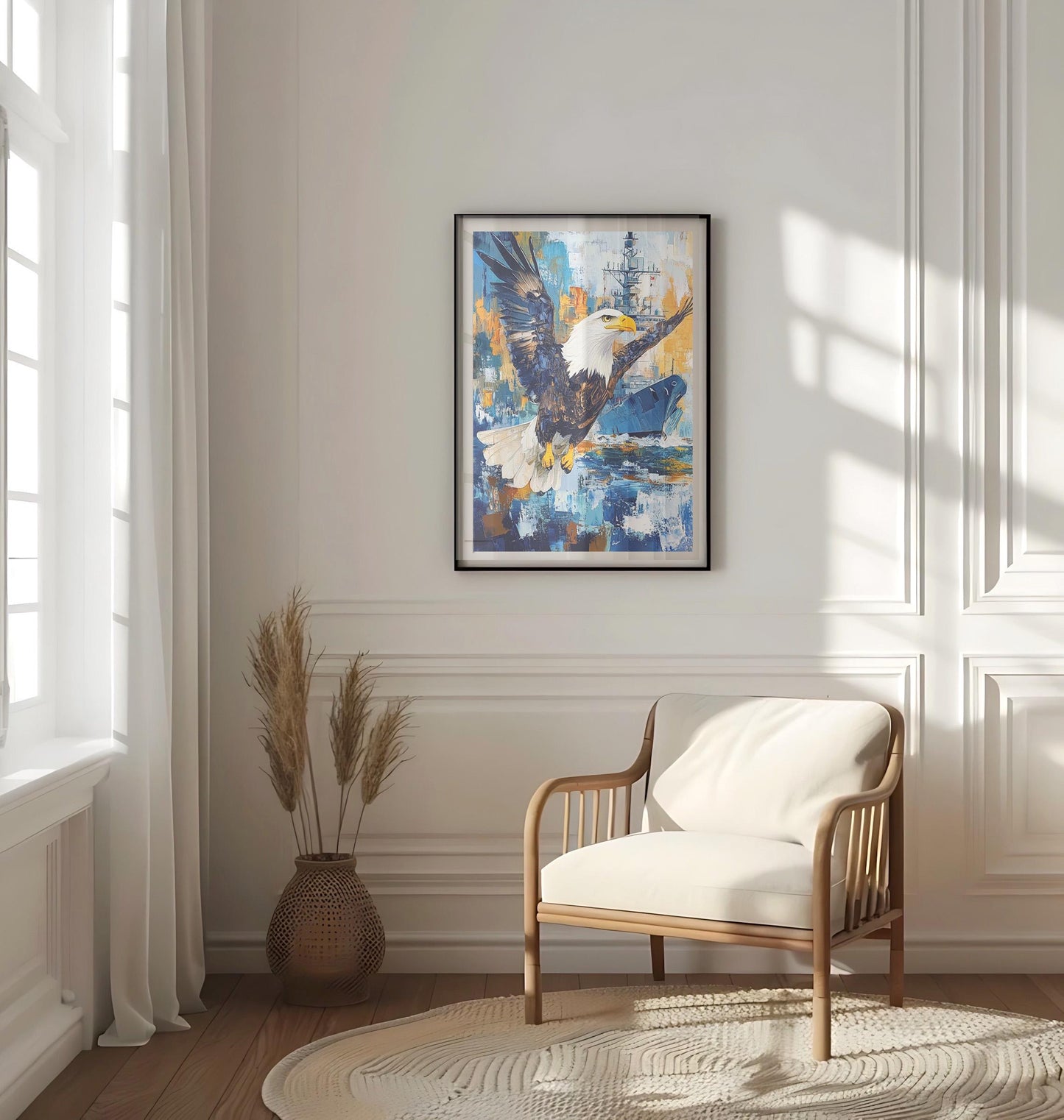 American Eagle Art | Abstract USA Wall Art Patriotic Poster | United States Independence Home Decor