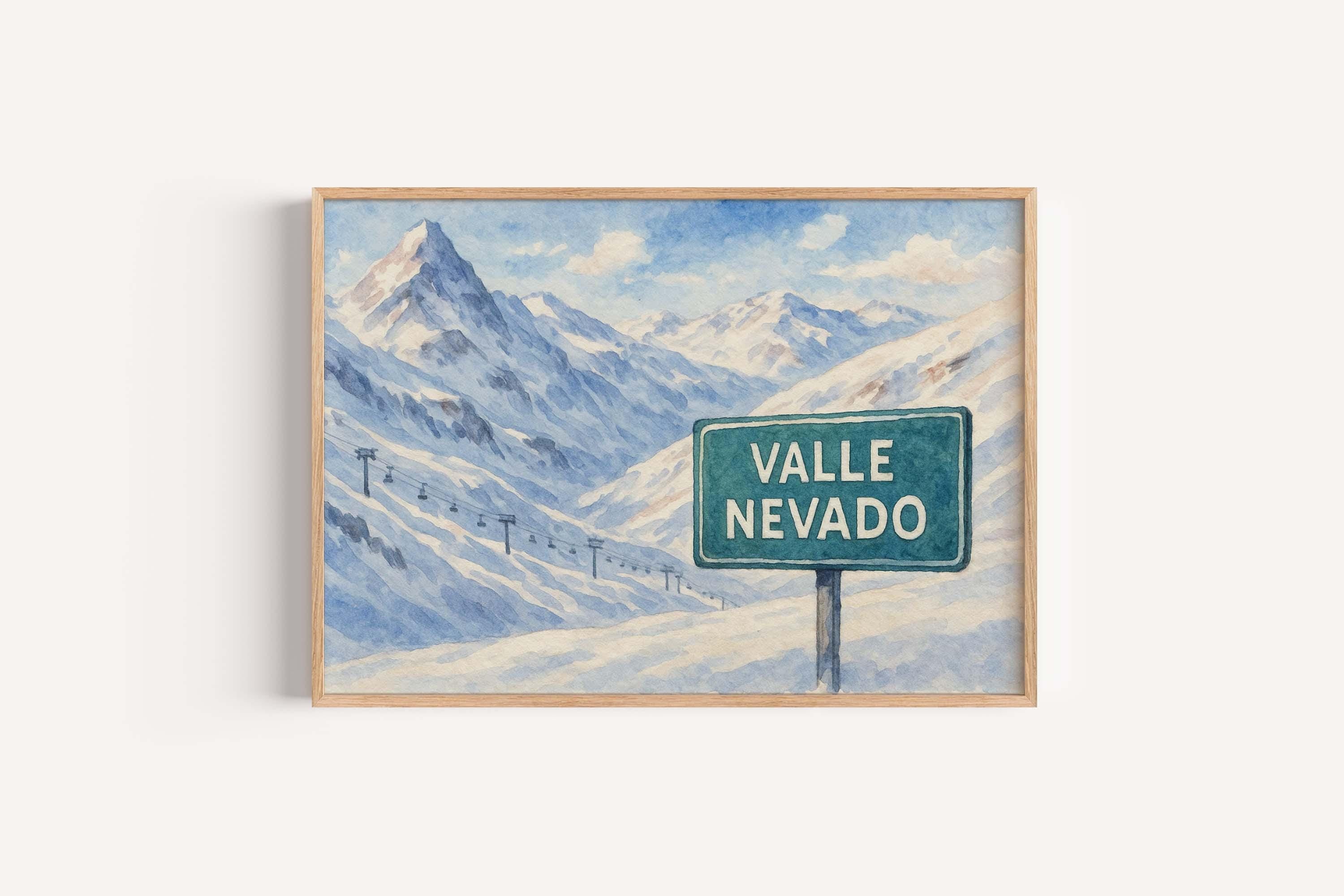 Valle Nevado Print - Santiago, Chile