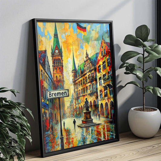 Bremen Art Print - Germany City Wall Art, Travel Poster, European Home Decor, Housewarming Gift, Bremen Travel Print, German Artwork