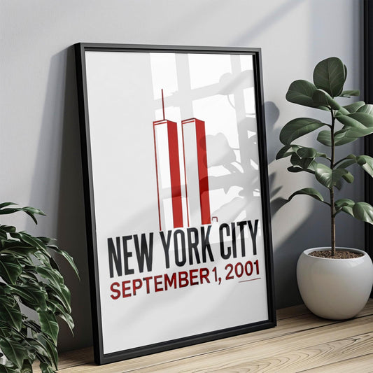 Twin Towers Wall Art Print – NYC Travel Decor, New York City Gift, Housewarming & College Room Artwork
