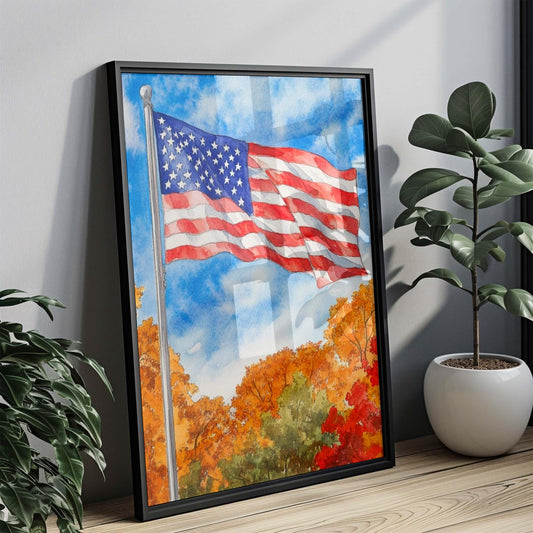 American Flag Artwork | Patriotic USA Wall Art & Home Decor | United States Poster Print | American Flag Home Decoration