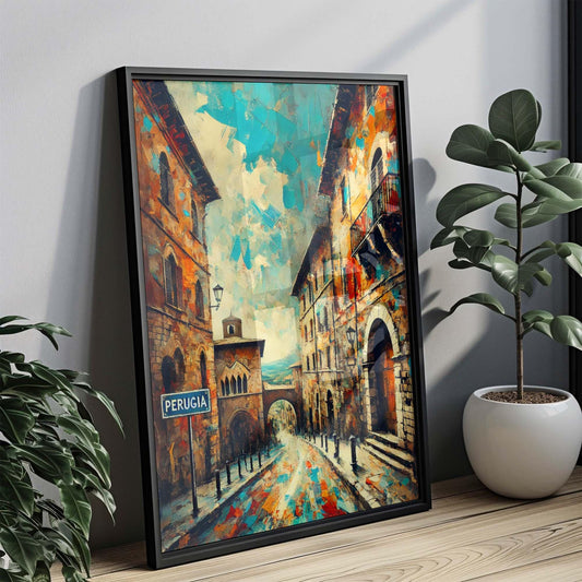 Perugia Art Print - Italian Wall Art, Travel Poster, Perugia Artwork, Europe Gift, Housewarming Decor, Italy Travel Wall Decor