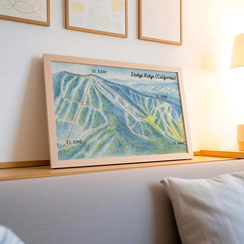 Dodge Ridge Ski Resort Print - California, USA