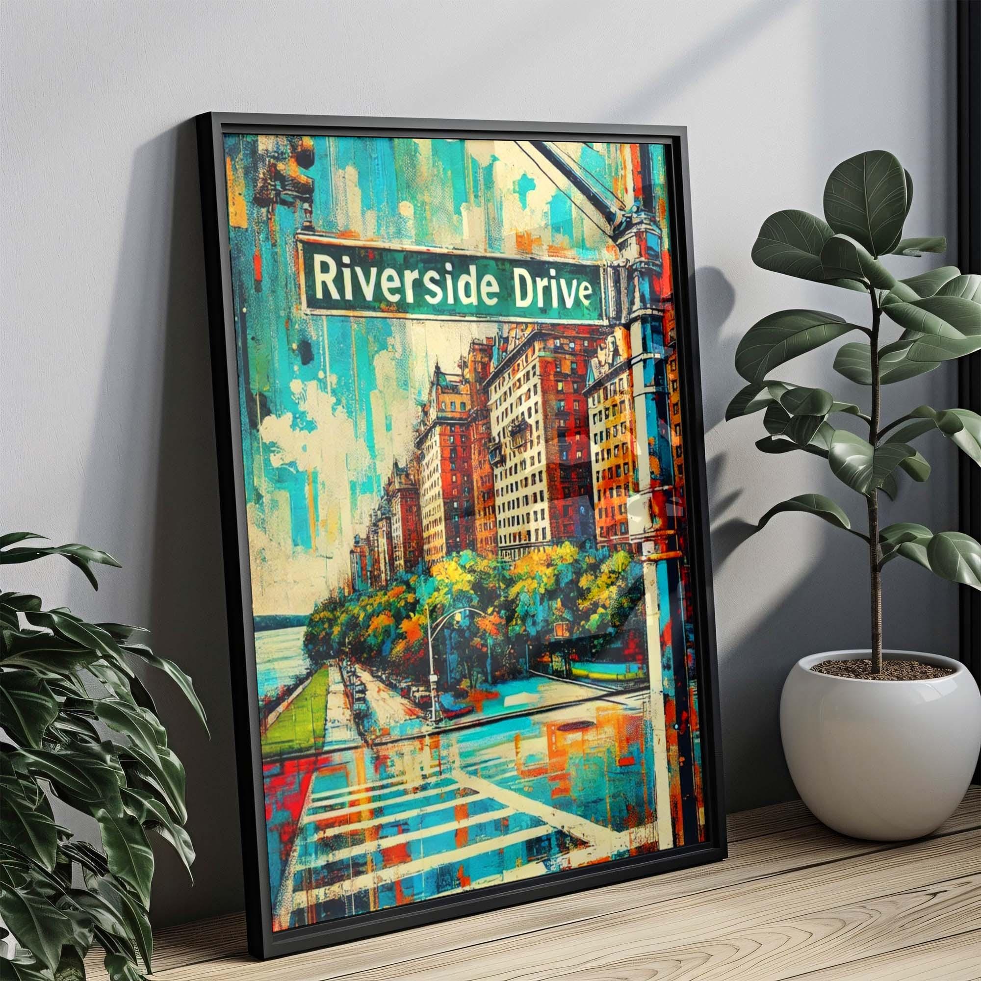 Riverside Drive Print Modern - Manhattan, New York, USA