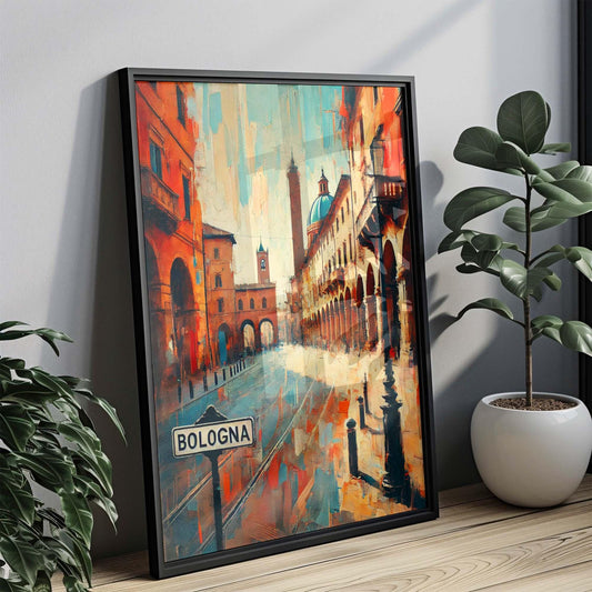 Bologna Art Print - Italian Wall Art Travel Poster, European Artwork, Italy Gift, Housewarming Decor, Bologna Landmark Illustration