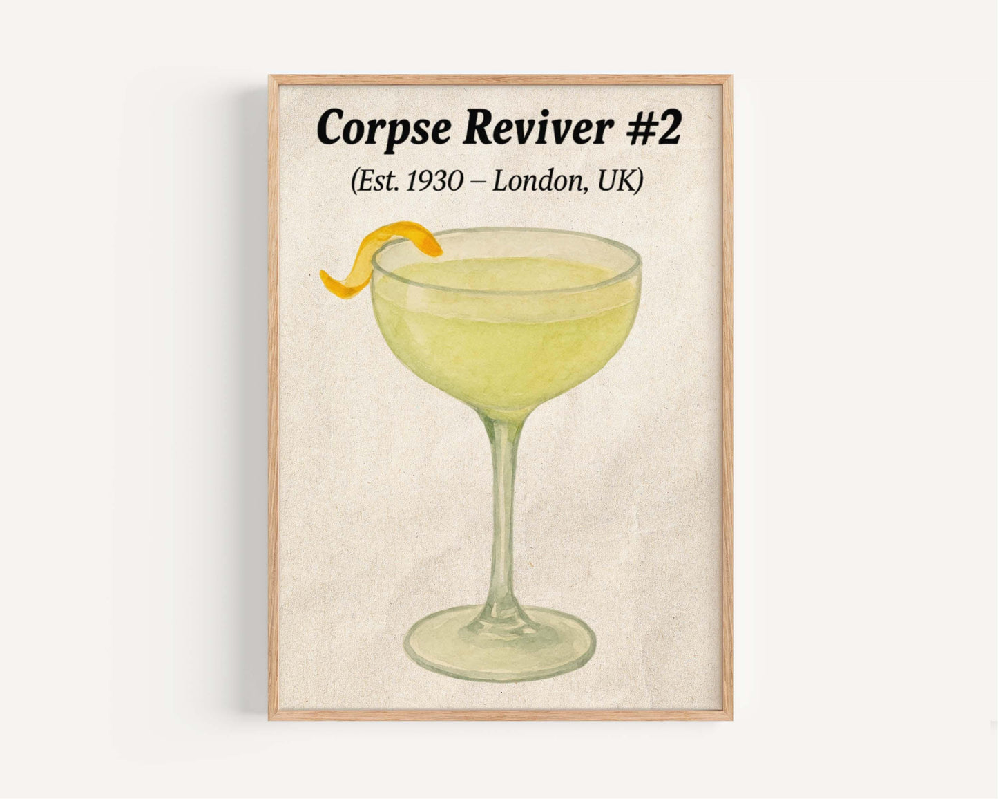 Corpse Reviver #2 Cocktail Artwork