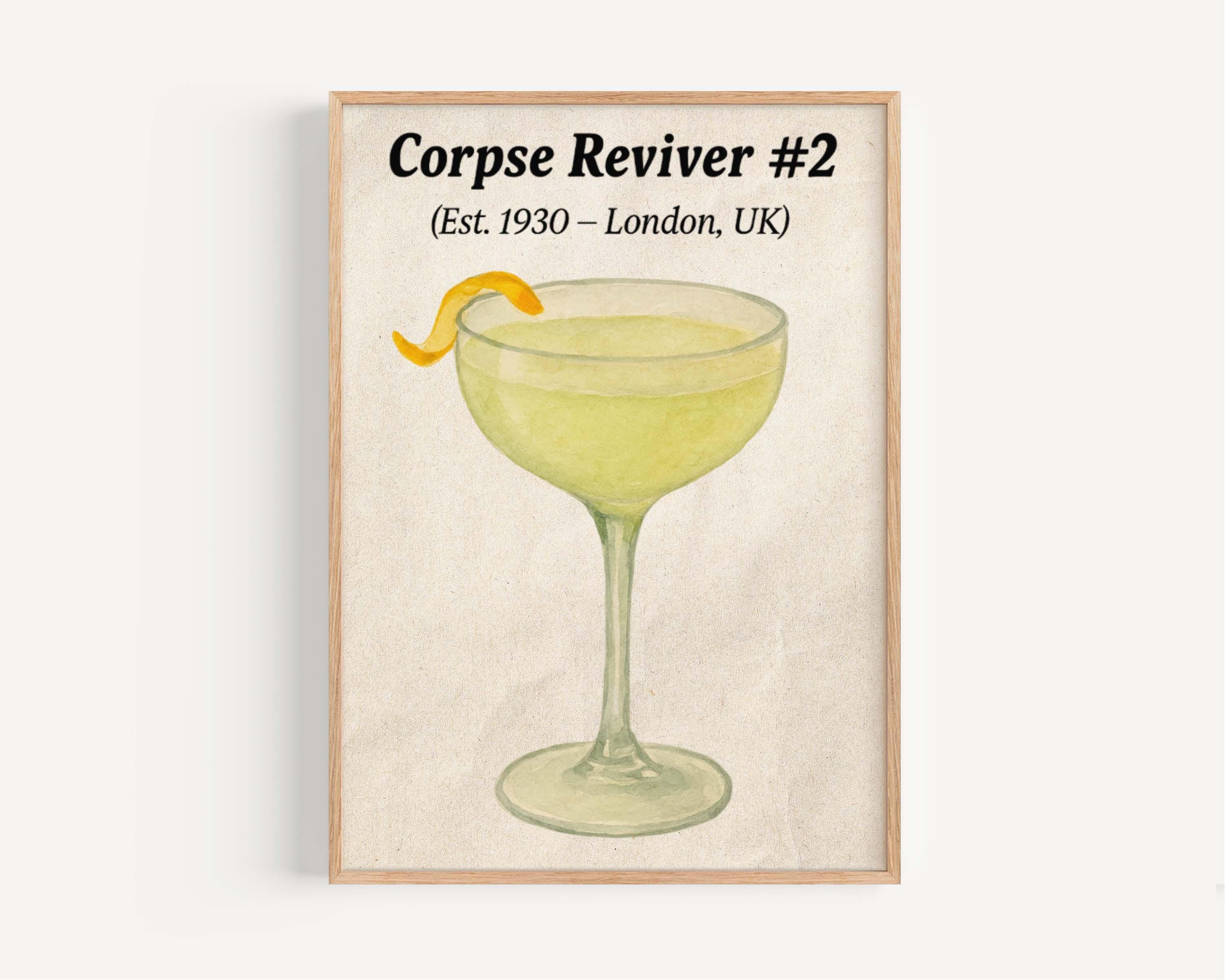 Corpse Reviver #2 Cocktail Wall Art