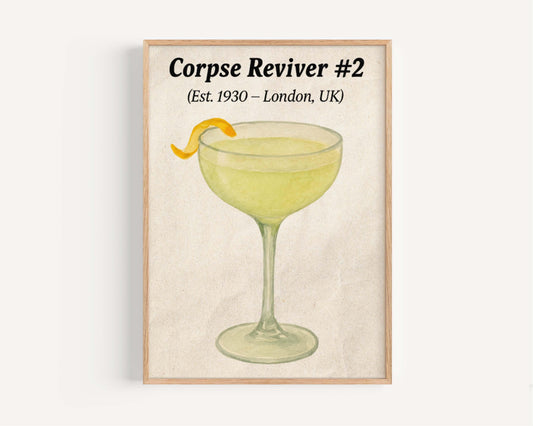 Corpse Reviver #2 Cocktail Artwork
