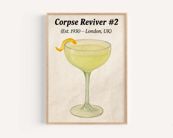 Corpse Reviver #2 Cocktail Wall Art
