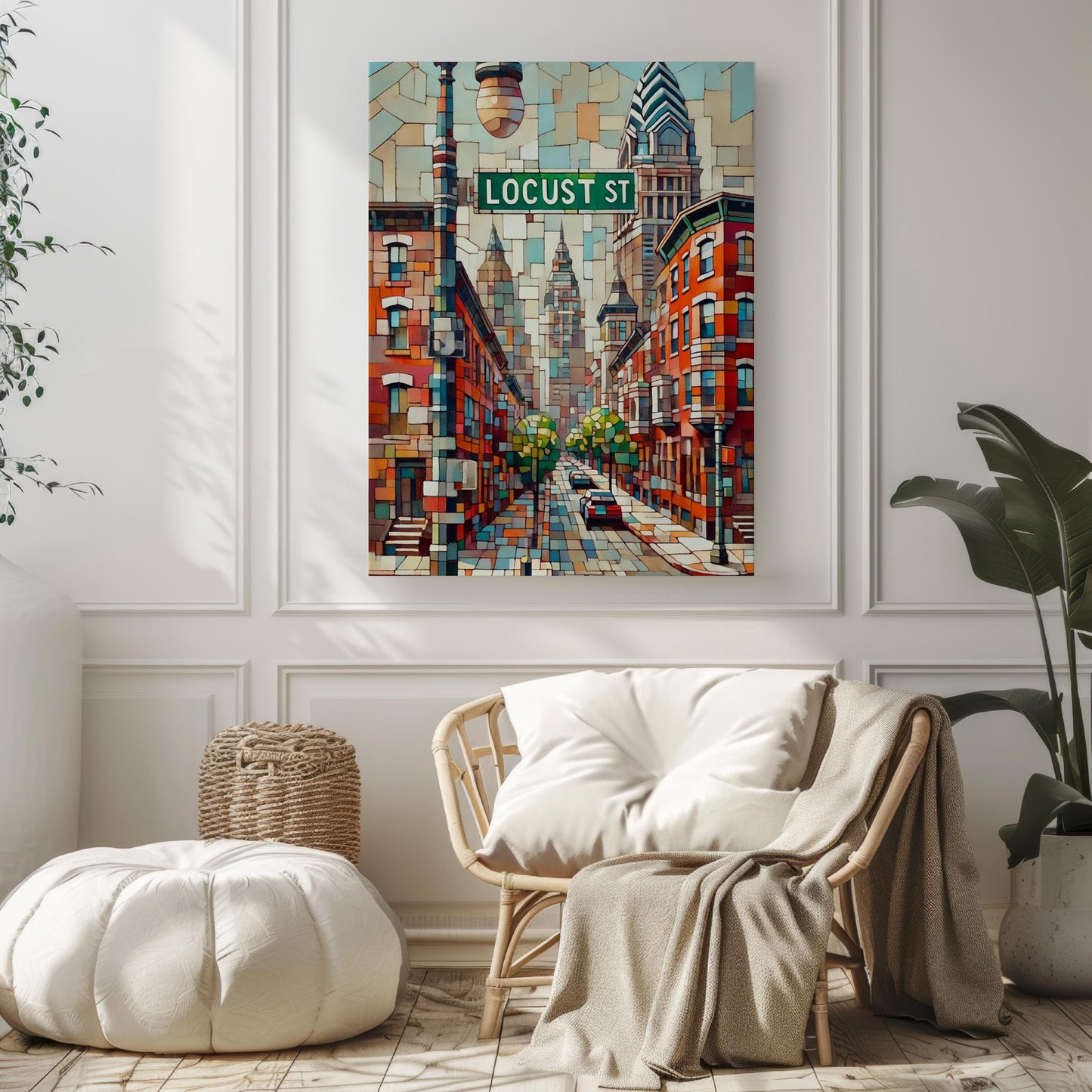 Locust Street Wall Art Philadelphia Print Pennsylvania Art Travel Poster Personalized Gift for Travelers Home Decor