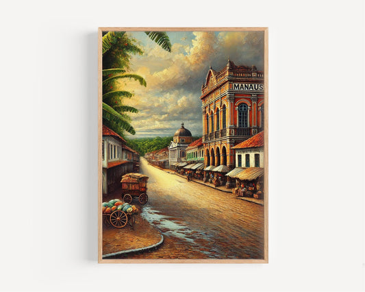 Brazil Manaus Wall Art Print - Unique Travel Poster & South American Souvenir, Brazil Gift, Housewarming Decor, Tropical Wall Decor