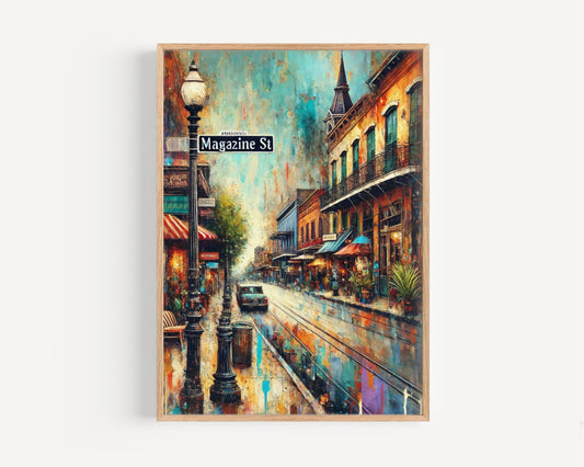 Magazine St Wall Art, Magazine Street Print, New Orleans Art, New Orleans Gift, Travel Print, Travel Poster, Gift, Louisiana Art