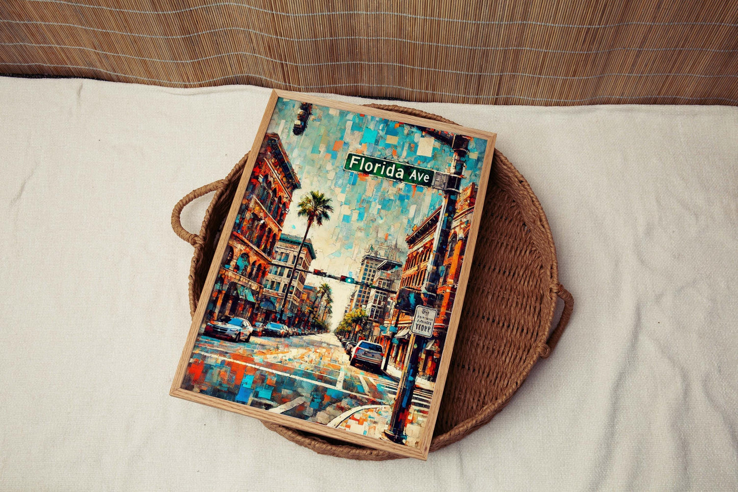 Florida Ave Print Tampa Wall Art, Florida Travel Poster, Housewarming & Florida Gift, Coastal Home Decor, Unique Tampa Art Print