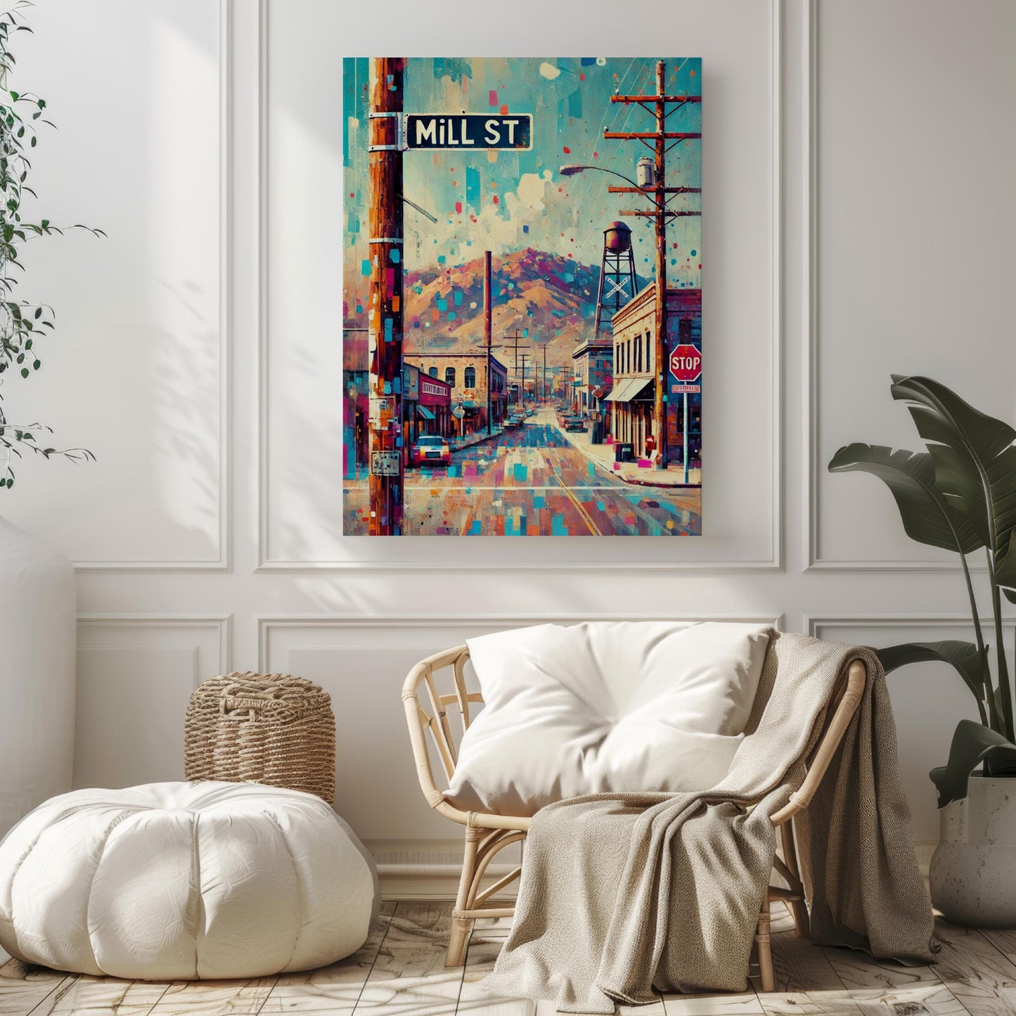 Mill St Wall Art, Mill Street Print, Reno Art, Reno Gift, Travel Print, Travel Poster, Housewarming Gift, Nevada Artwork
