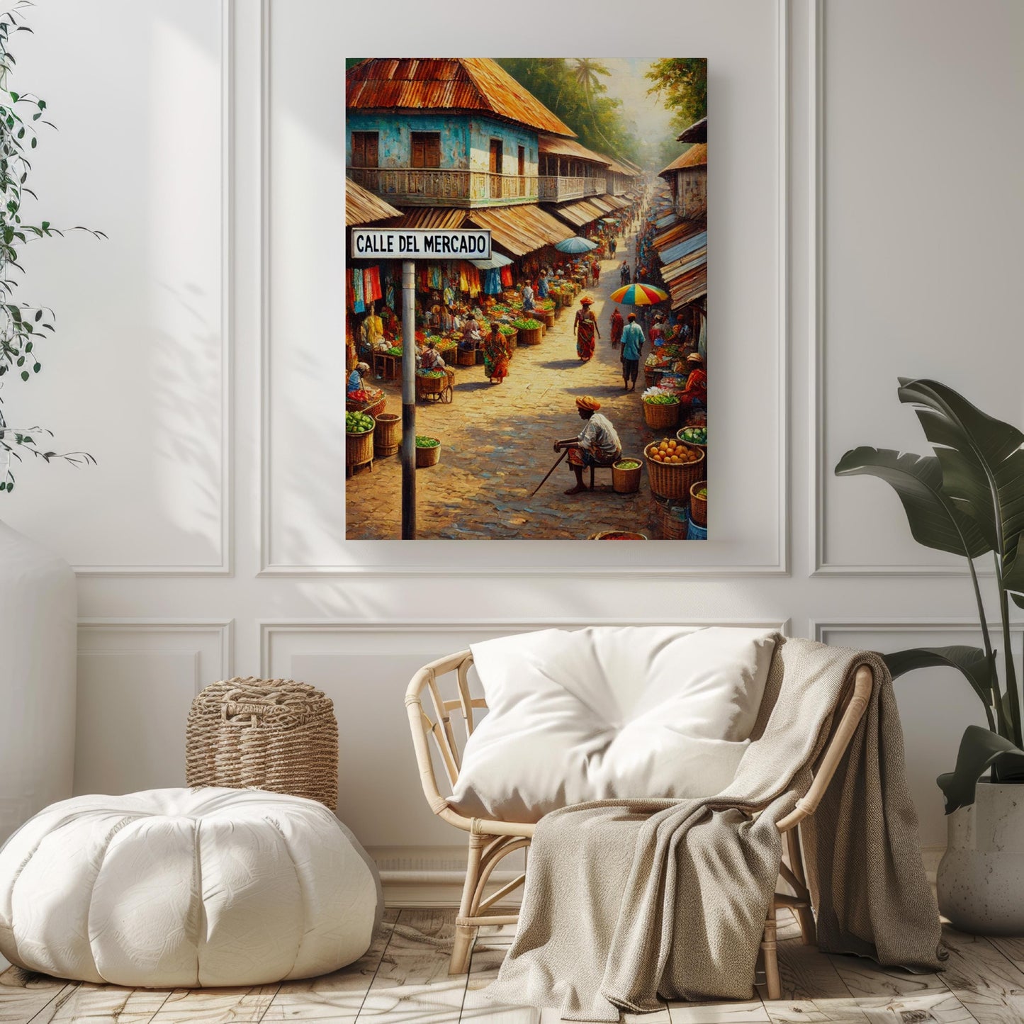 Calle del Mercado Wall Art, Malabo Print, Equatorial Guinea Art, Cityscape Travel Poster, Home Décor, Gift for Travelers, Fine Art Print