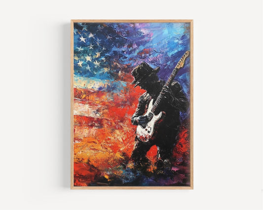 American Jazz Art Abstract USA Wall Art Patriotic United States Poster Independence Home Decor