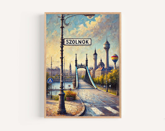 Szolnok Art Print - Hungary City Wall Art, Travel Poster, European Home Decor, Housewarming Gift, Szolnok Travel Print