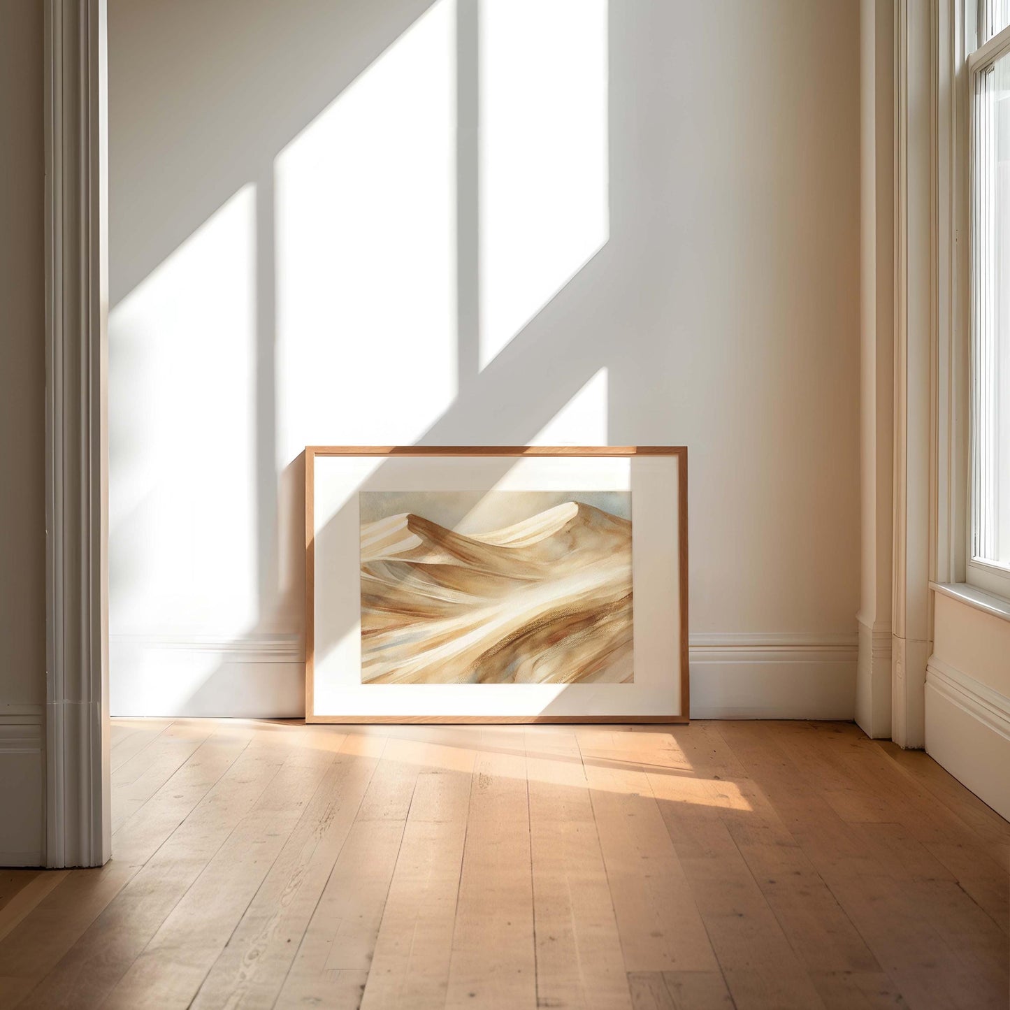 Nature Gift Dunes Wall Art Print – Sand Desert Decor for New Housewarming & Family Room, Minimalist Nature Art