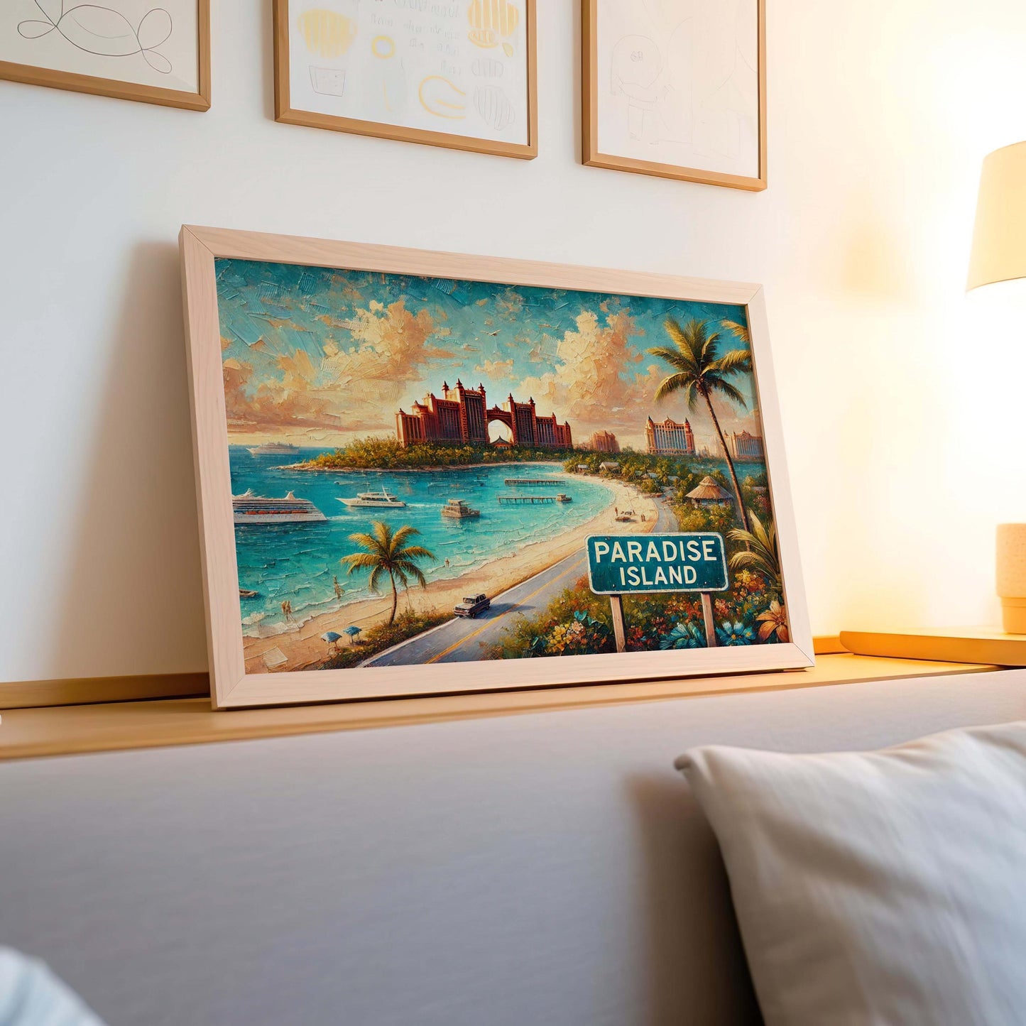 Paradise Island Bahamas Art Print: Tropical Beach Wall Decor