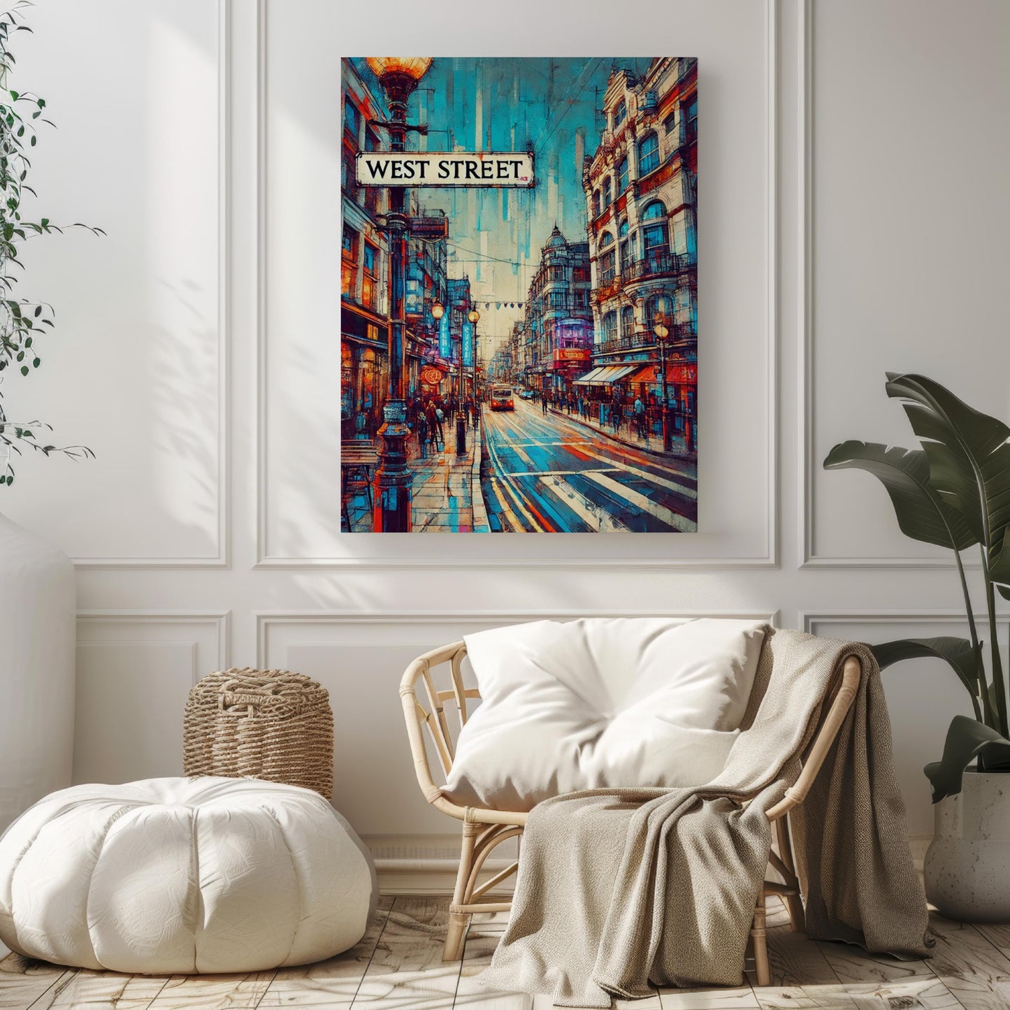 West Street Wall Art Print - Brighton UK Travel Poster, Housewarming Gift, United Kingdom Home Decor