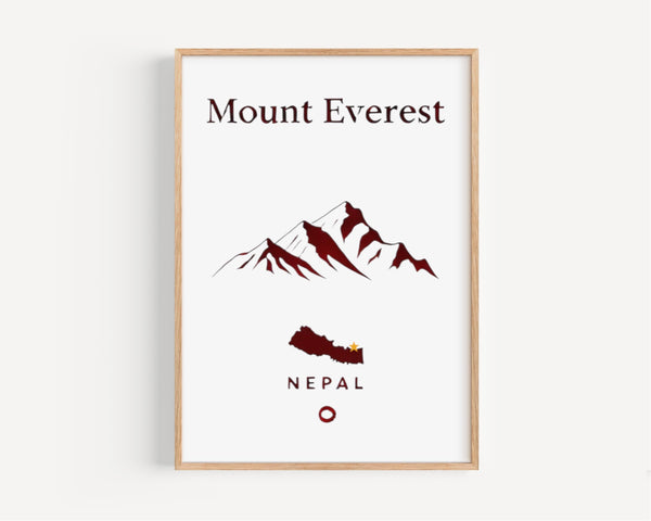 Mount Everest Travel Wall Art - Nepal