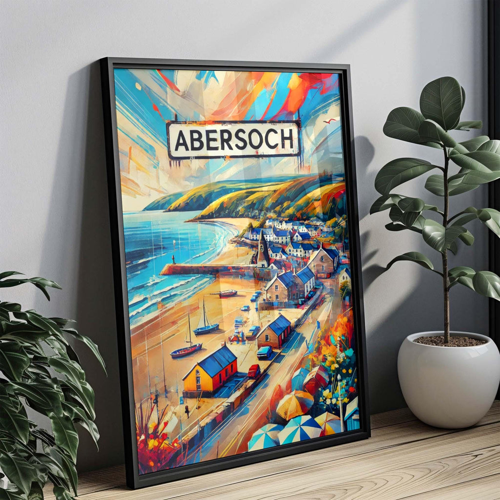 Abersoch Art Print - Coastal Wall Art, Wales Travel Poster, Housewarming Gift, Abersoch Travel Print, European Artwork, England Home Decor