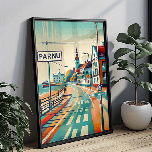 Parnu Art: Estonia City Wall Art Print, European Travel Poster, Housewarming Gift, Parnu Print Home Decor